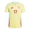 Camiseta de fútbol España Williams JR 17 Niño 2ª equipación Euro 2024